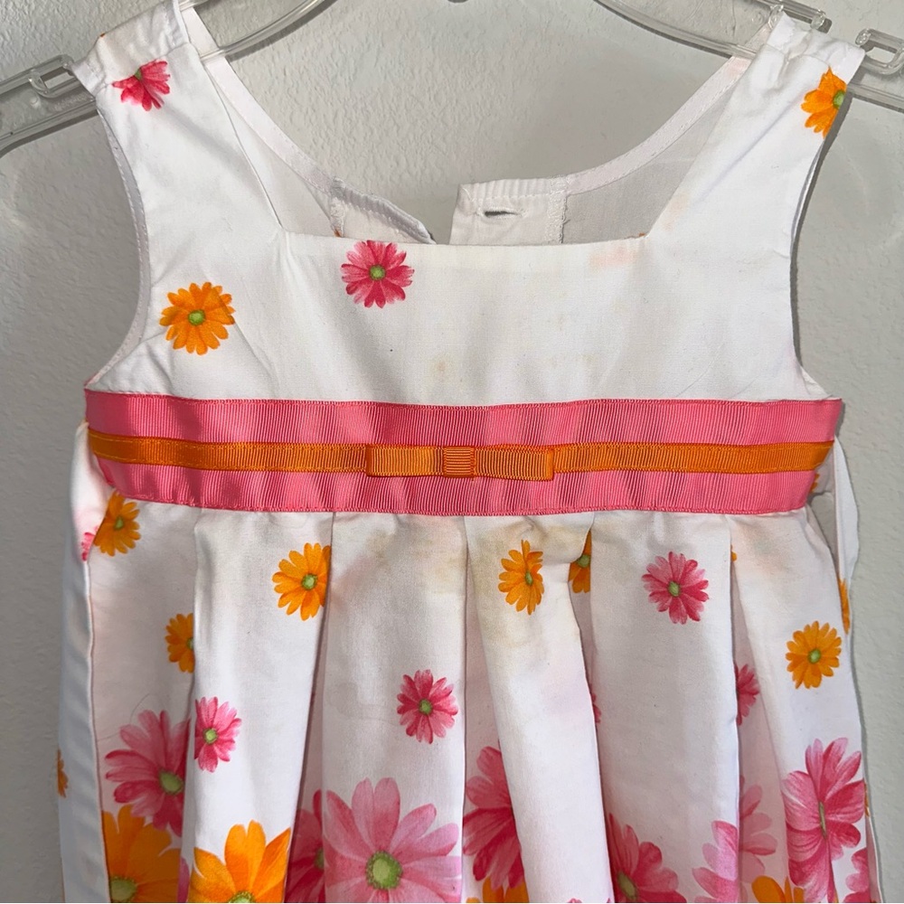 Jona Michelle Floral Dress with Pink and Orange Accents 2T 100% cotton - Picture 2 of 4